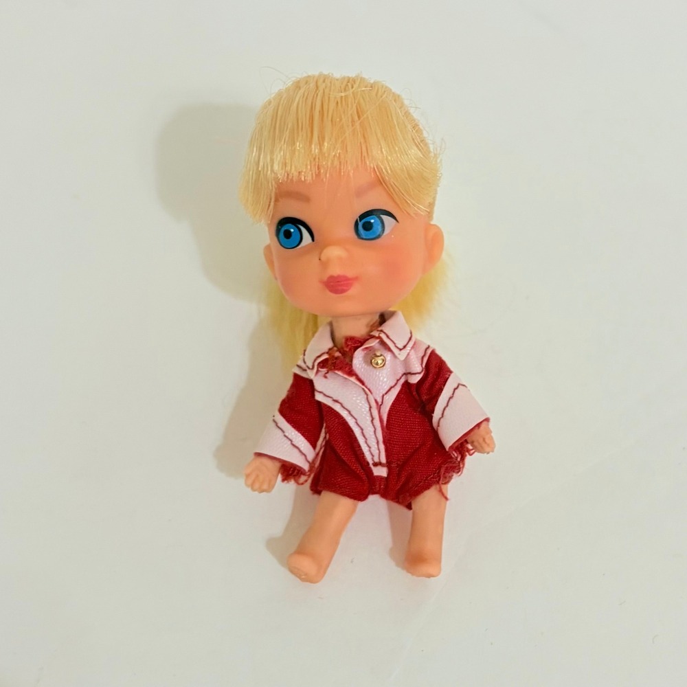 VINTAGE 1966 MATTEL Liddle Kiddles Calamity Jiddle #3506 Cowgirl Doll 3" 1960's